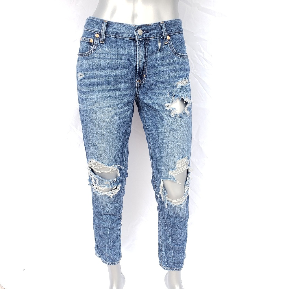 Gap Denim Distressed Girlfriend Jean's